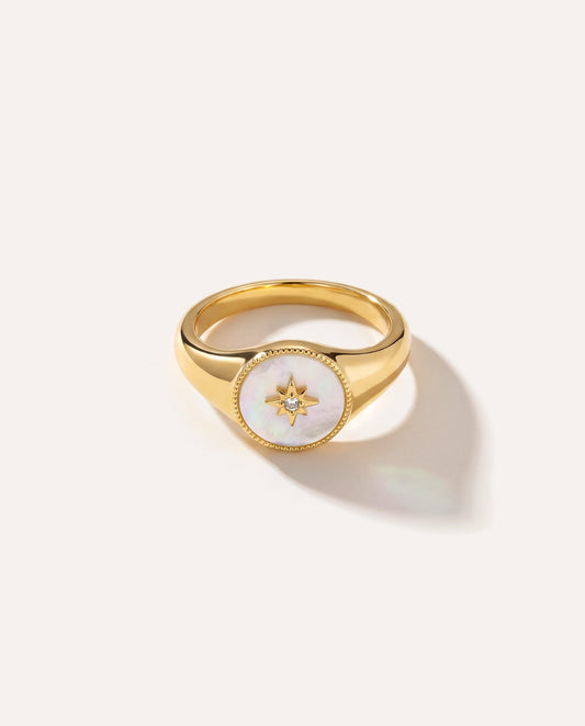 Star Mother of Pearl Ring