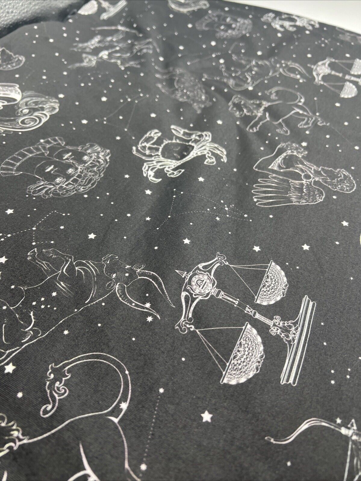 Star Sign Print Spun Poly Stretch Fabric