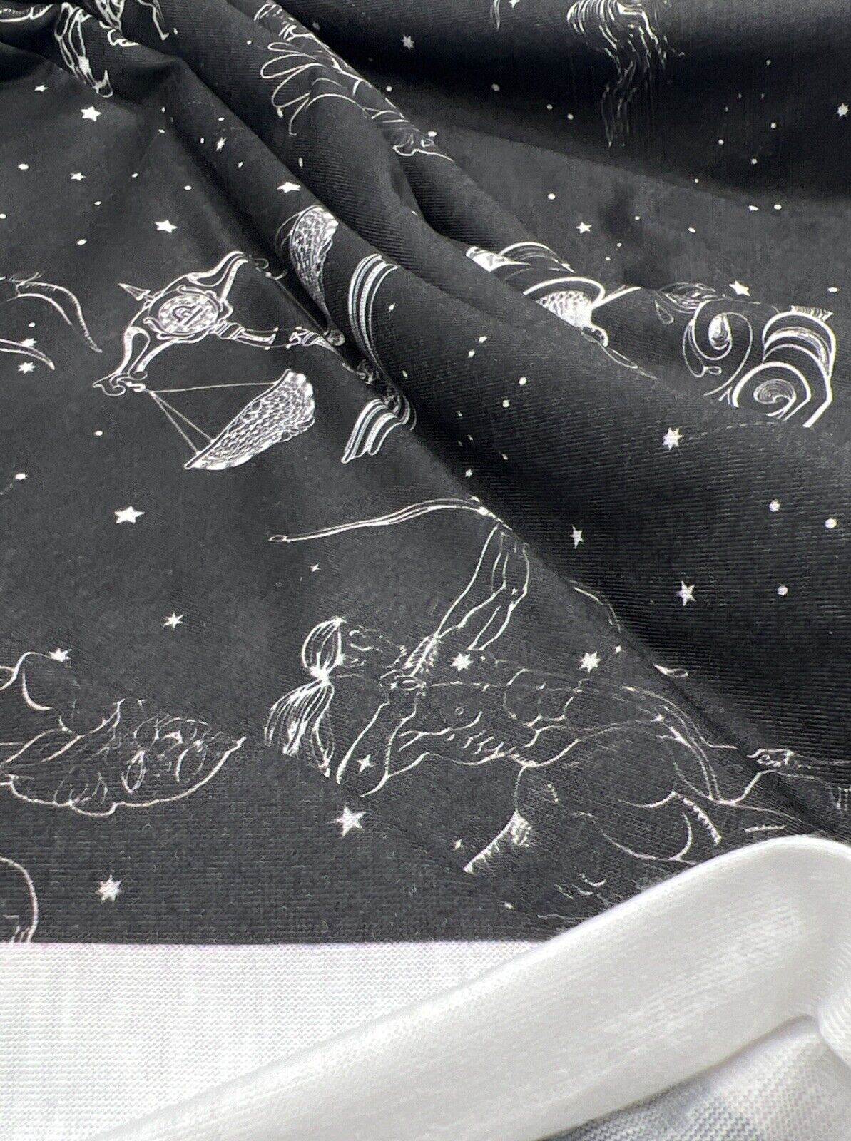 Star Sign Print Spun Poly Stretch Fabric
