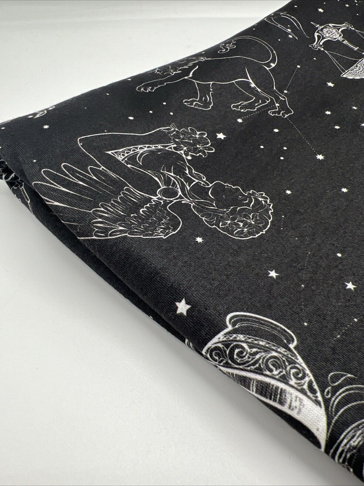 Star Sign Print Spun Poly Stretch Fabric