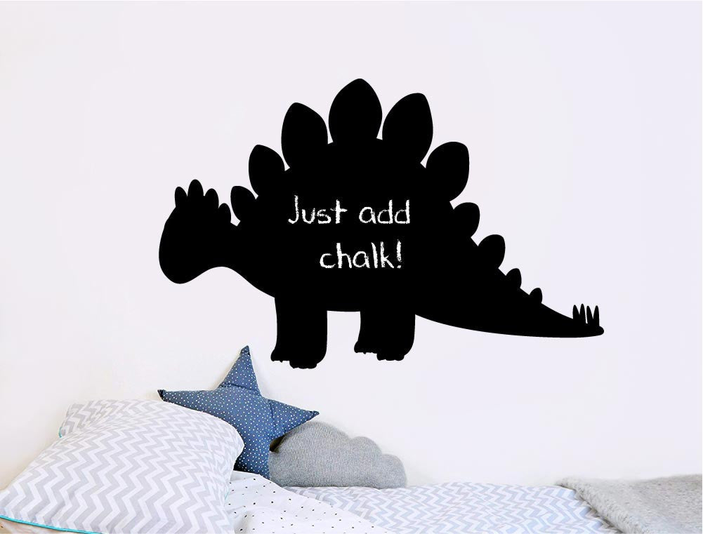 Stegosaurus Dinosaur Chalkboard Wall Sticker