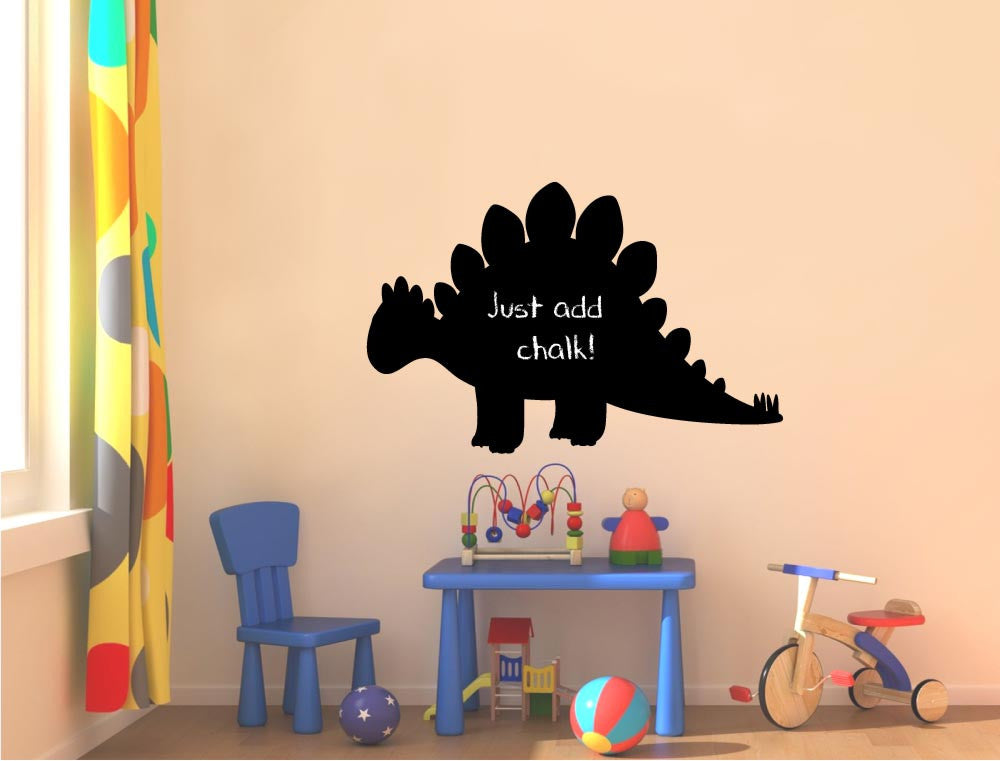 Stegosaurus Dinosaur Chalkboard Wall Sticker