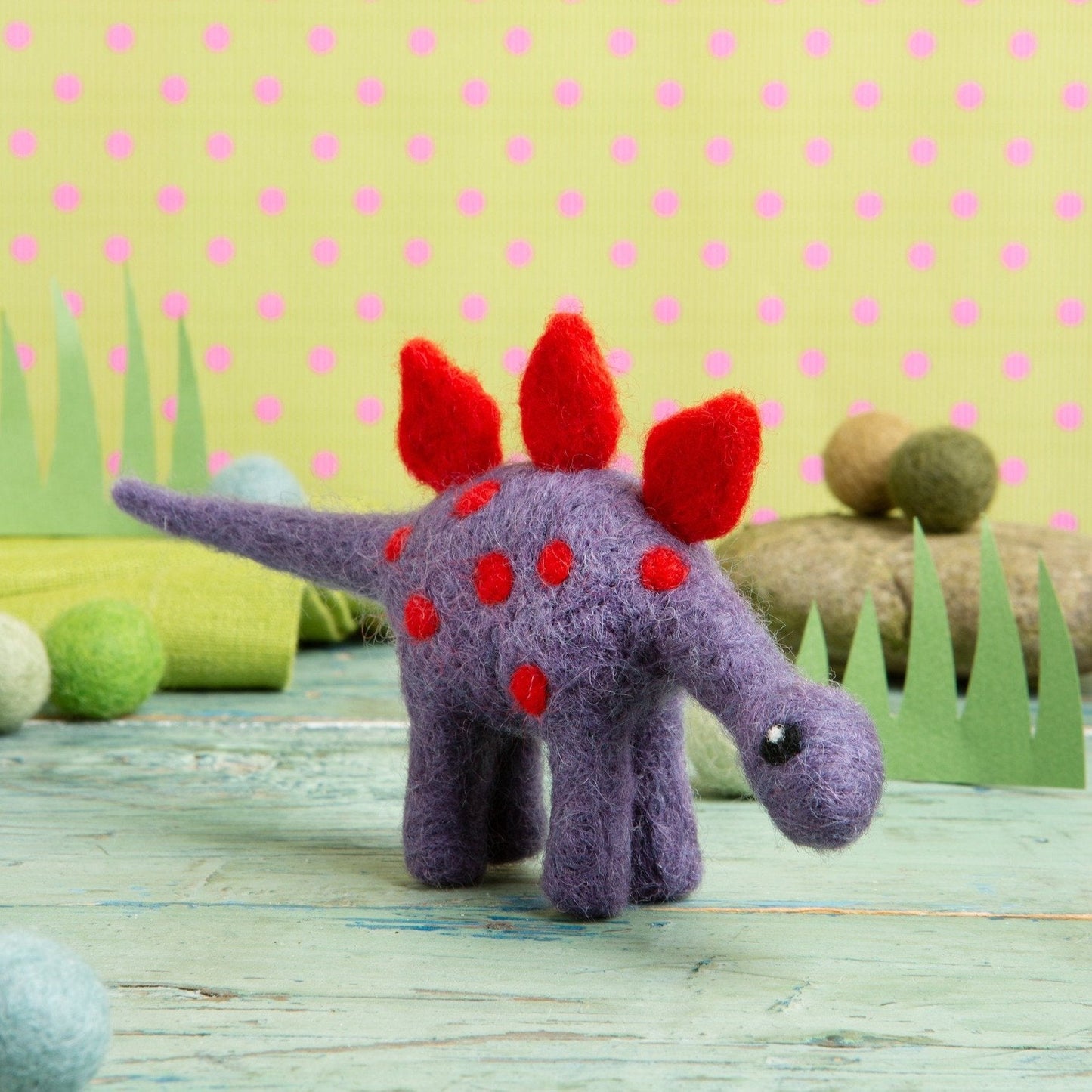 Stegosaurus Dinosaur Needle Felting Kit for Beginners