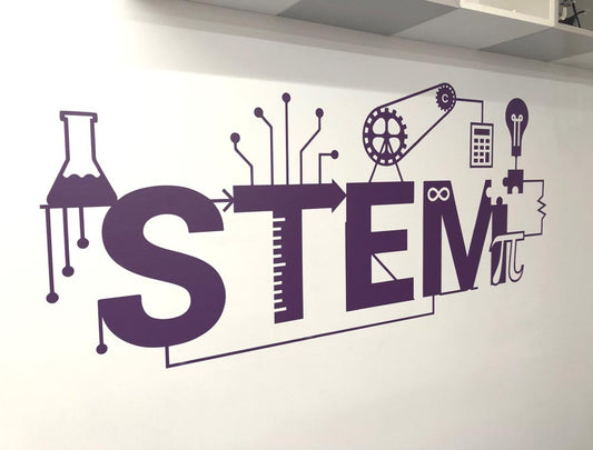 STEM Science, Technology, Engineering and Maths Wall Sticker for Schools