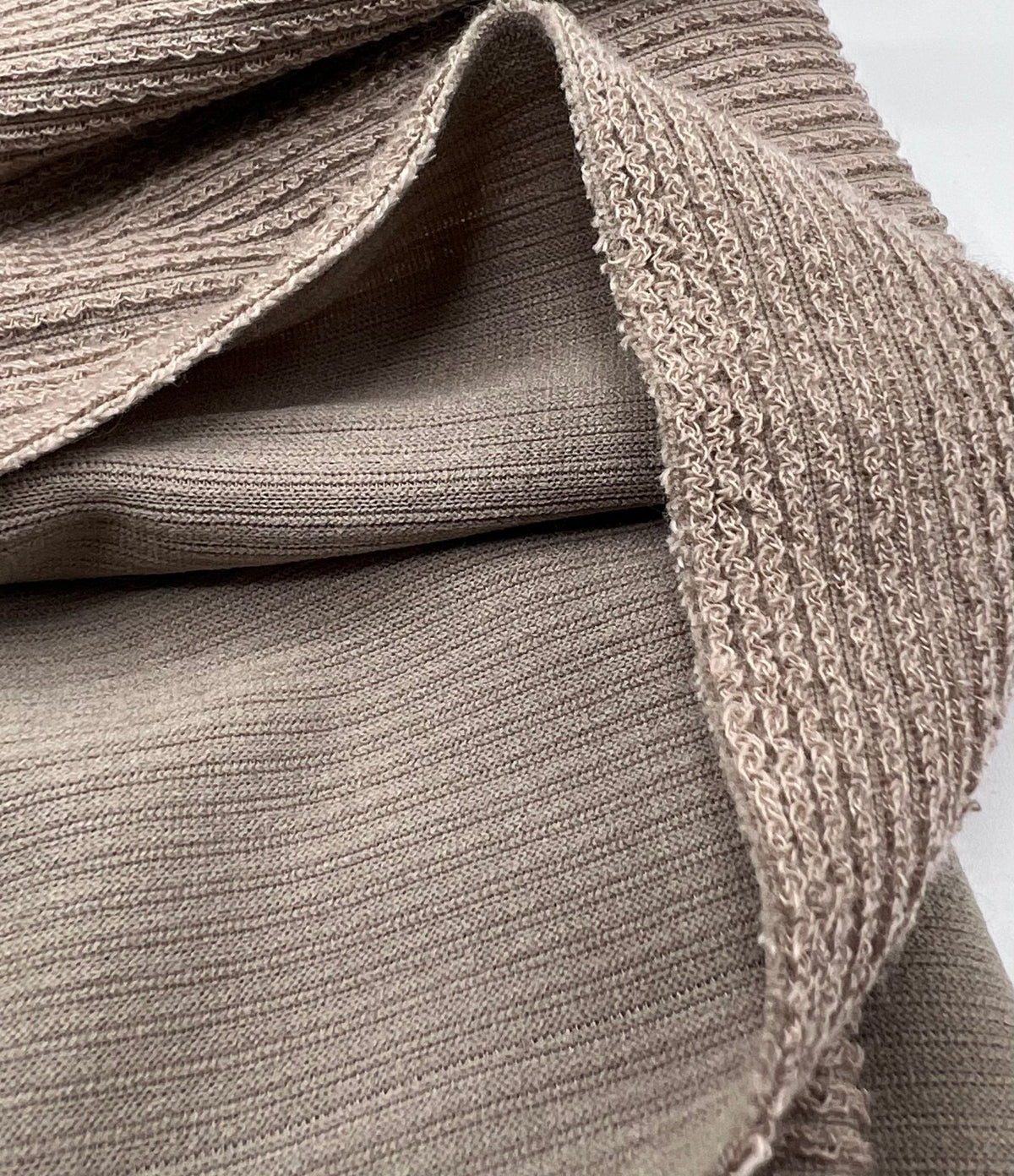 Mocha Crinkle Rib Stretch Fabric