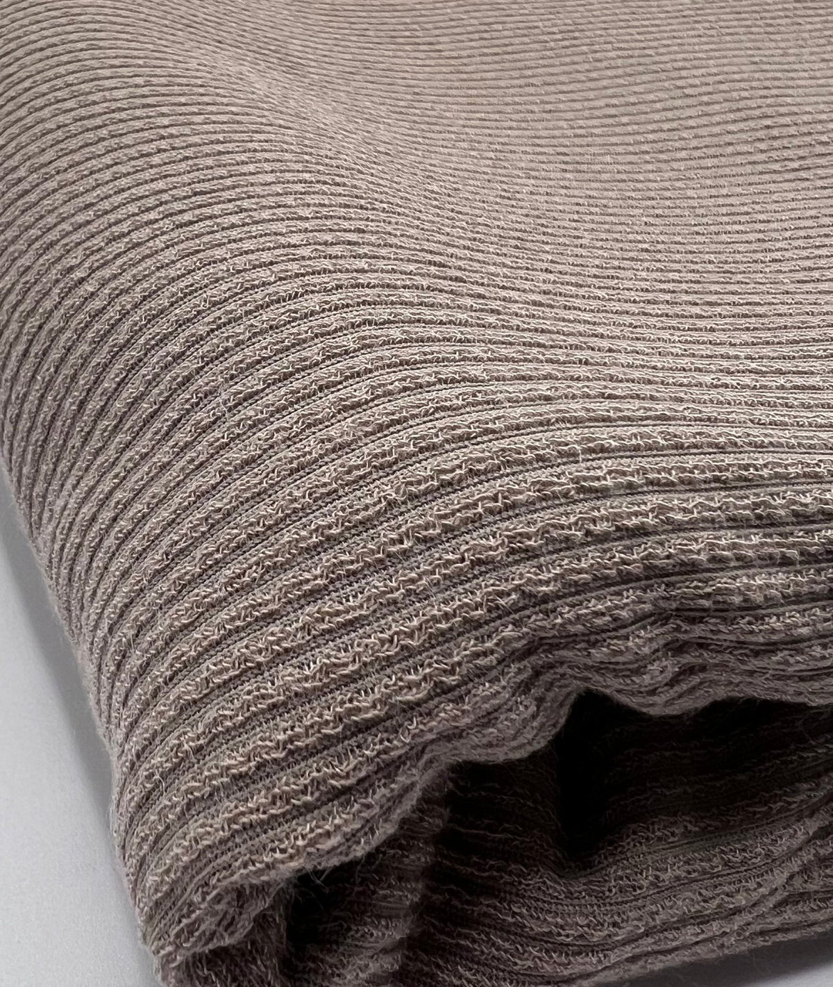 Mocha Crinkle Rib Stretch Fabric