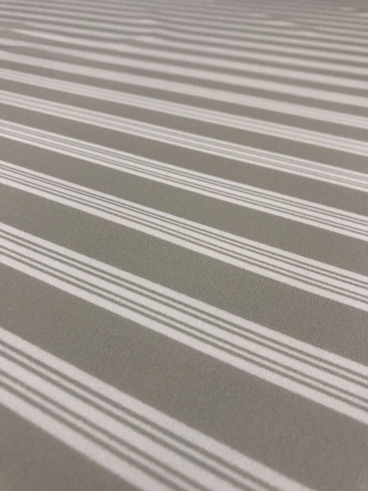 Stone & Ivory Stripe Printed Scuba Crepe Jersey Fabric 4 Way Stretch