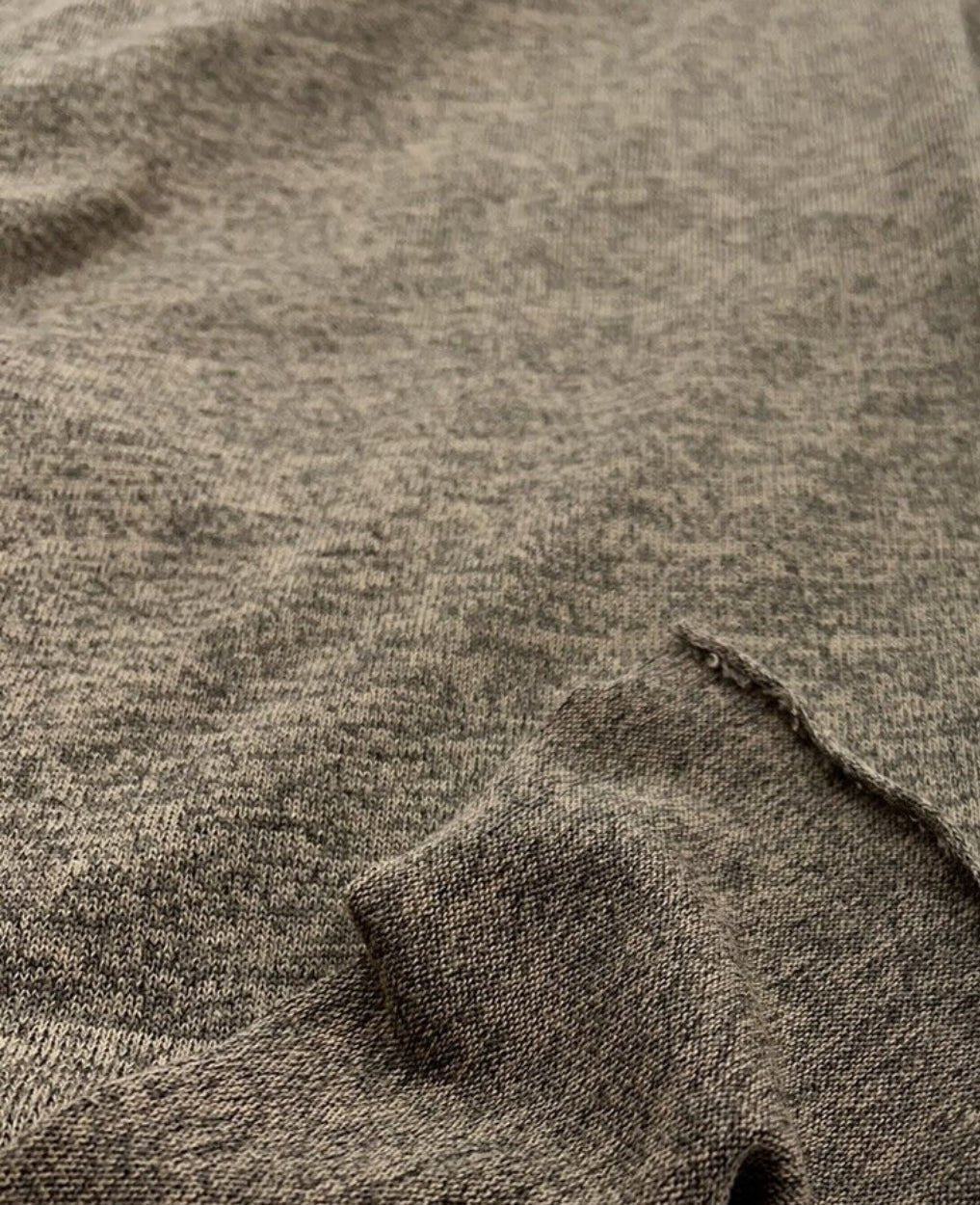 Stone Melange Knit Stretch Fabric