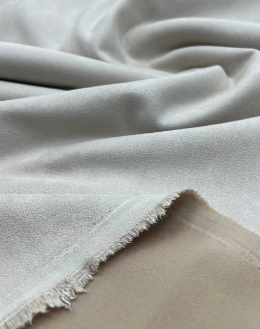 Stone Sand Scuba Suede Jersey Fabric 280GSM 2 Way Stretch