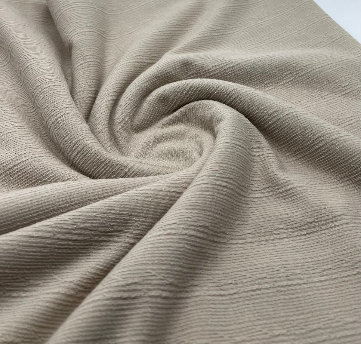 Stone Soft Striped Textured Stretch Fabric