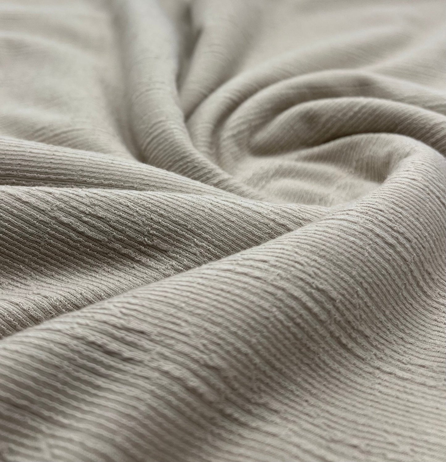 Stone Soft Striped Textured Stretch Fabric