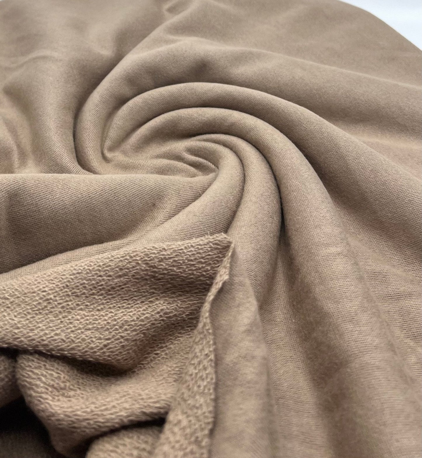 Stone Thick French Terry Loopback Cotton Jersey 290 GSM 95/5 Lycra 2 Way Stretch