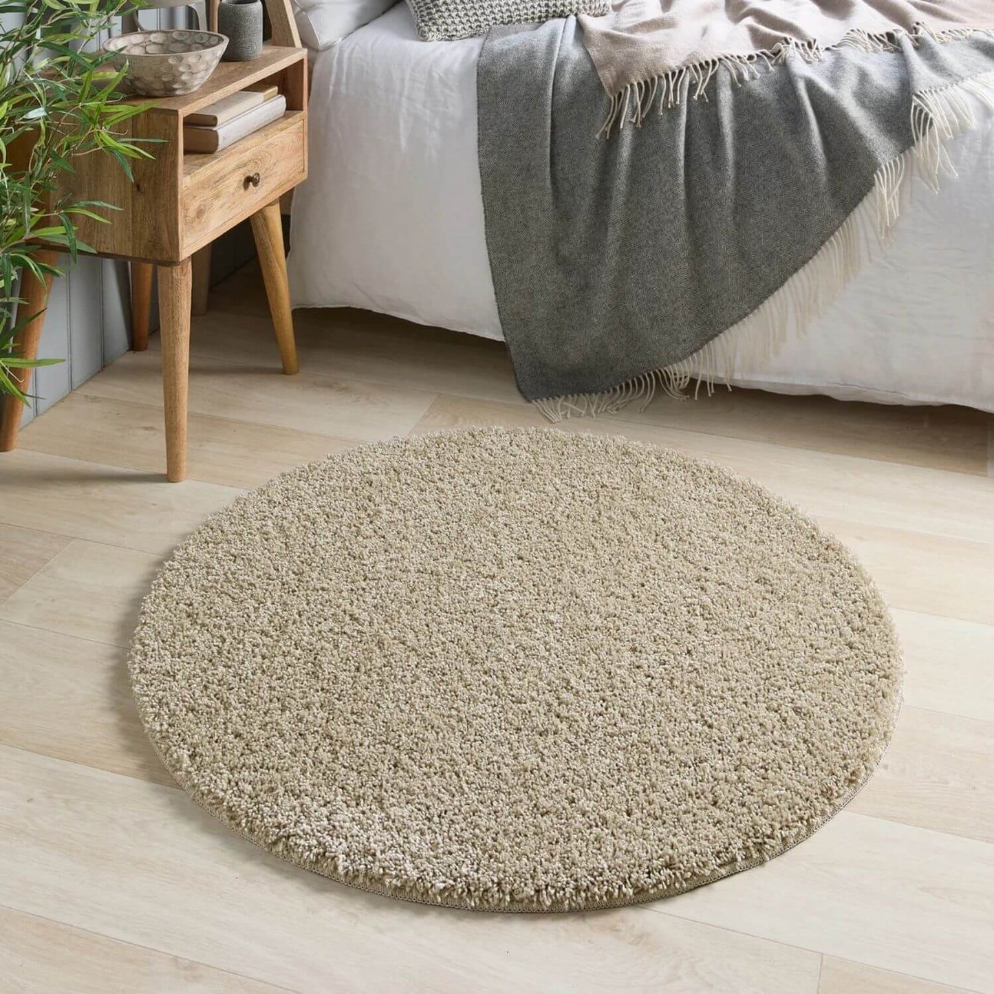 Washable Stone Shaggy Rug