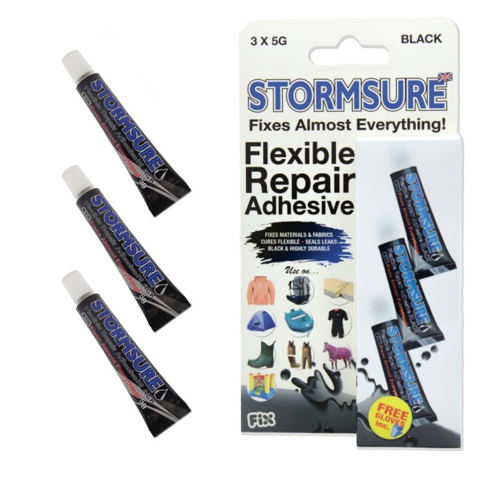 Stormsure Flexible Repair Adhesive  (Clear/ Black)
