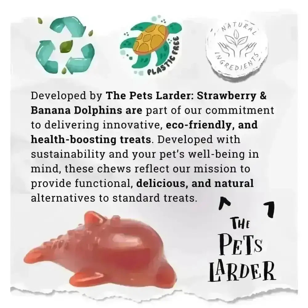 Strawberry & Banana Dolphin Vegetable Chew For Dogs