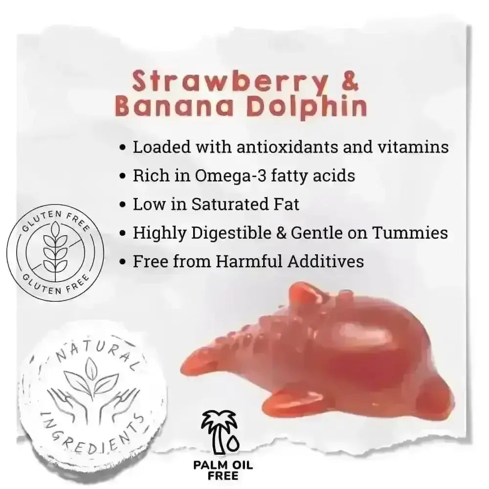 Strawberry & Banana Dolphin Vegetable Chew For Dogs