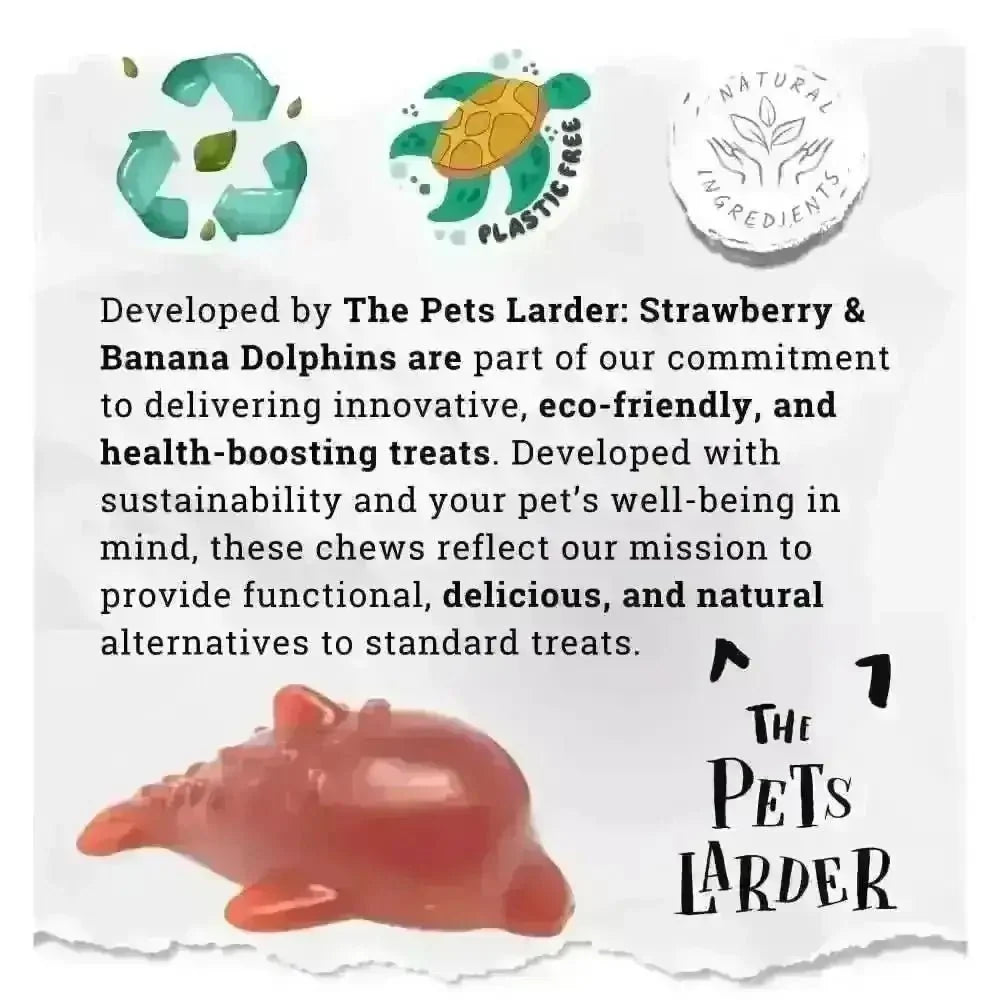 Strawberry & Banana Dolphin Vegetable Chew For Dogs