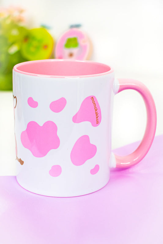 Strawberry Cow Pink Mug