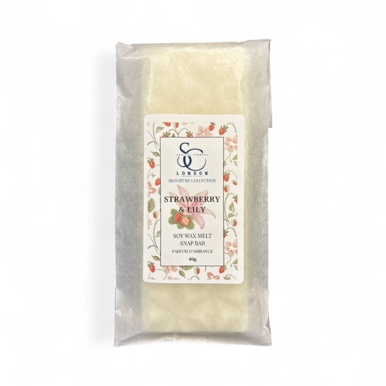 Strawberry & Lily Soy Wax Melt Snap Bar – 40g