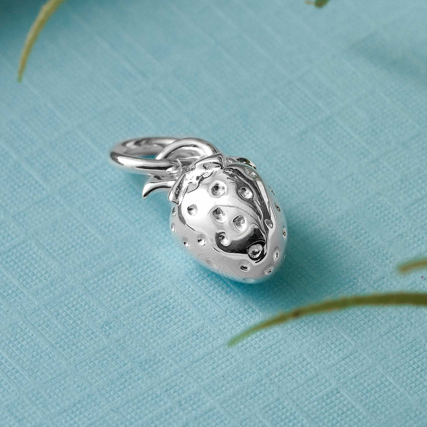 Strawberry Silver Charm