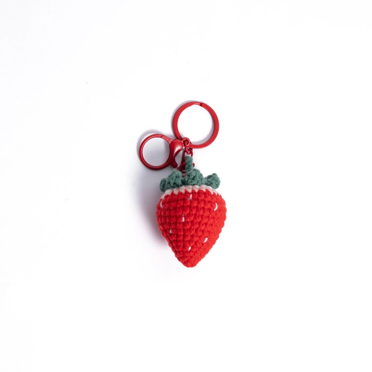 Crochet Strawberry Bag Charm – Adorably Juicy Summer Accessory