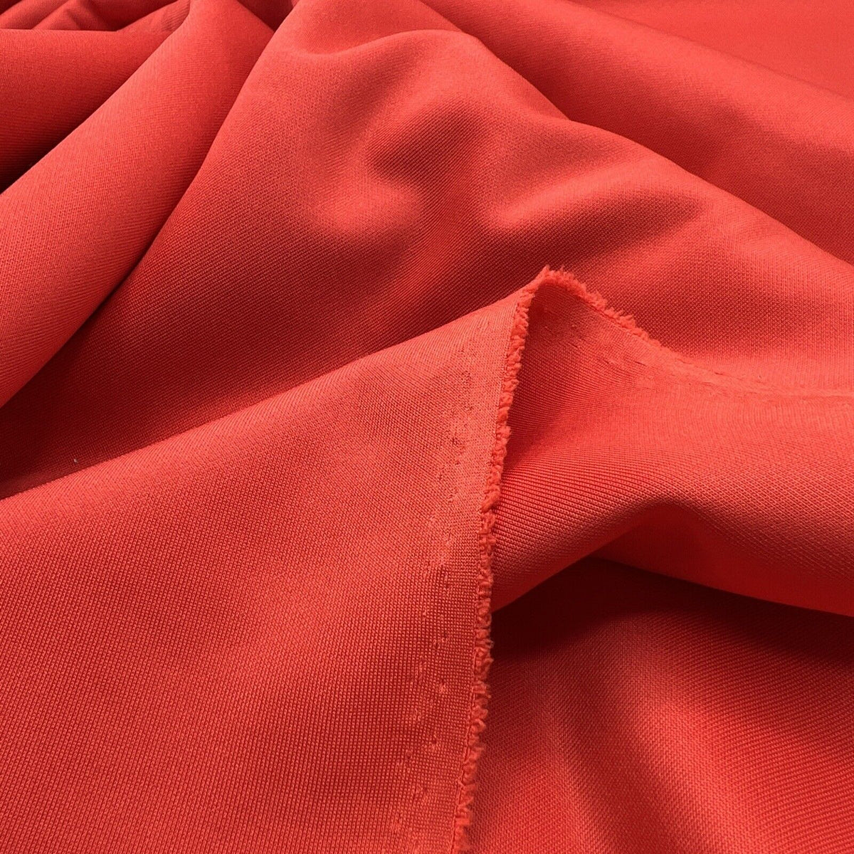 Strawberry Red Plain Scuba 4 Way Stretch Smooth Jersey Fabric
