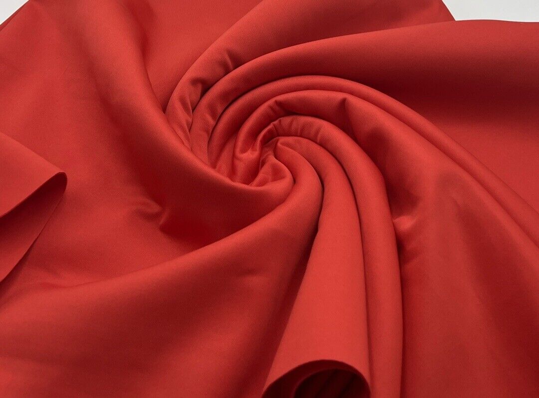 Strawberry Red Plain Scuba 4 Way Stretch Smooth Jersey Fabric