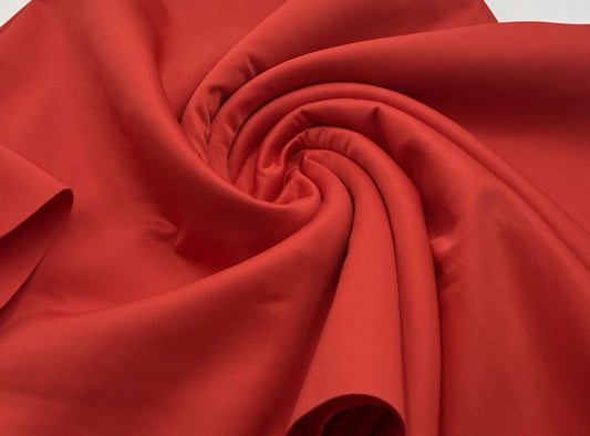 Strawberry Red Plain Scuba 4 Way Stretch Smooth Jersey Fabric