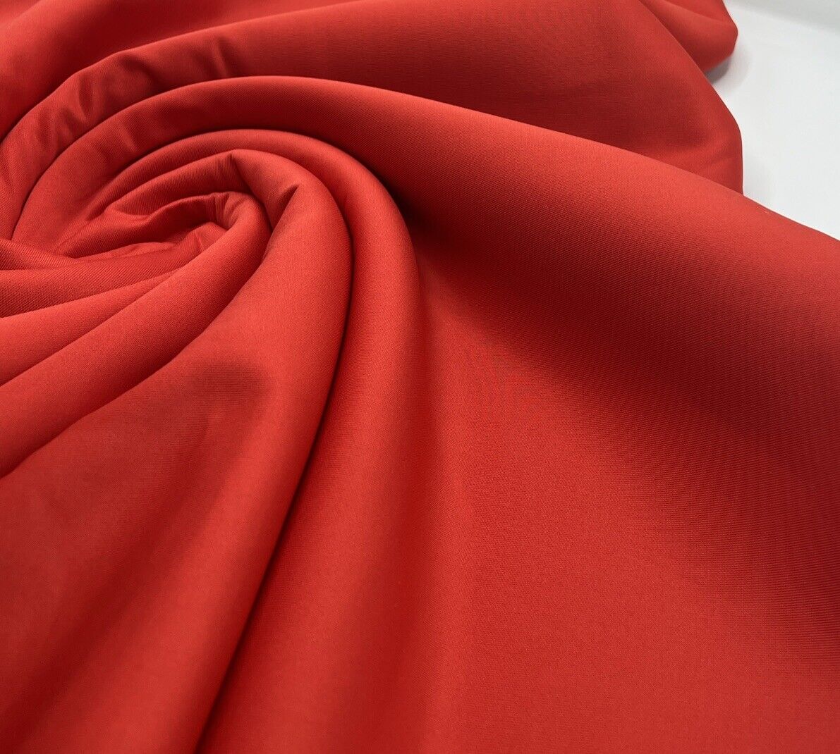 Strawberry Red Plain Scuba 4 Way Stretch Smooth Jersey Fabric
