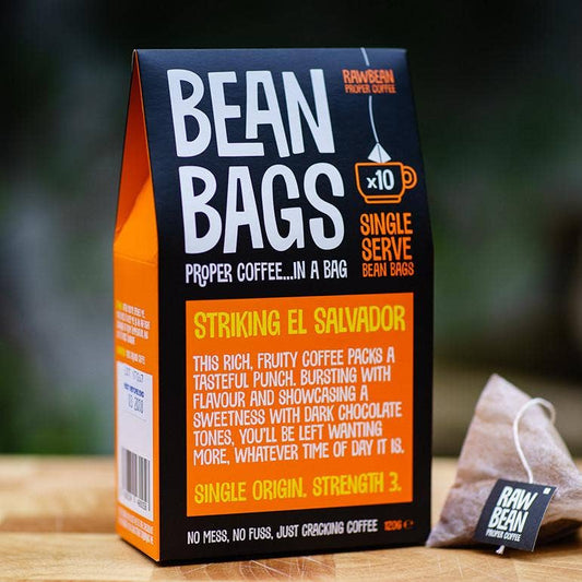 Striking El Salvador Coffee Bean Bags x10