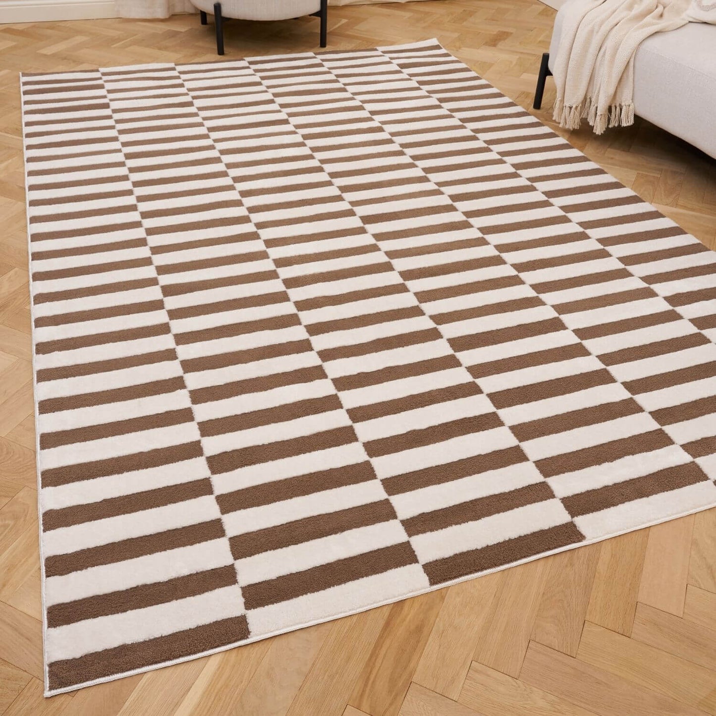 Loft Striped Brown Rug