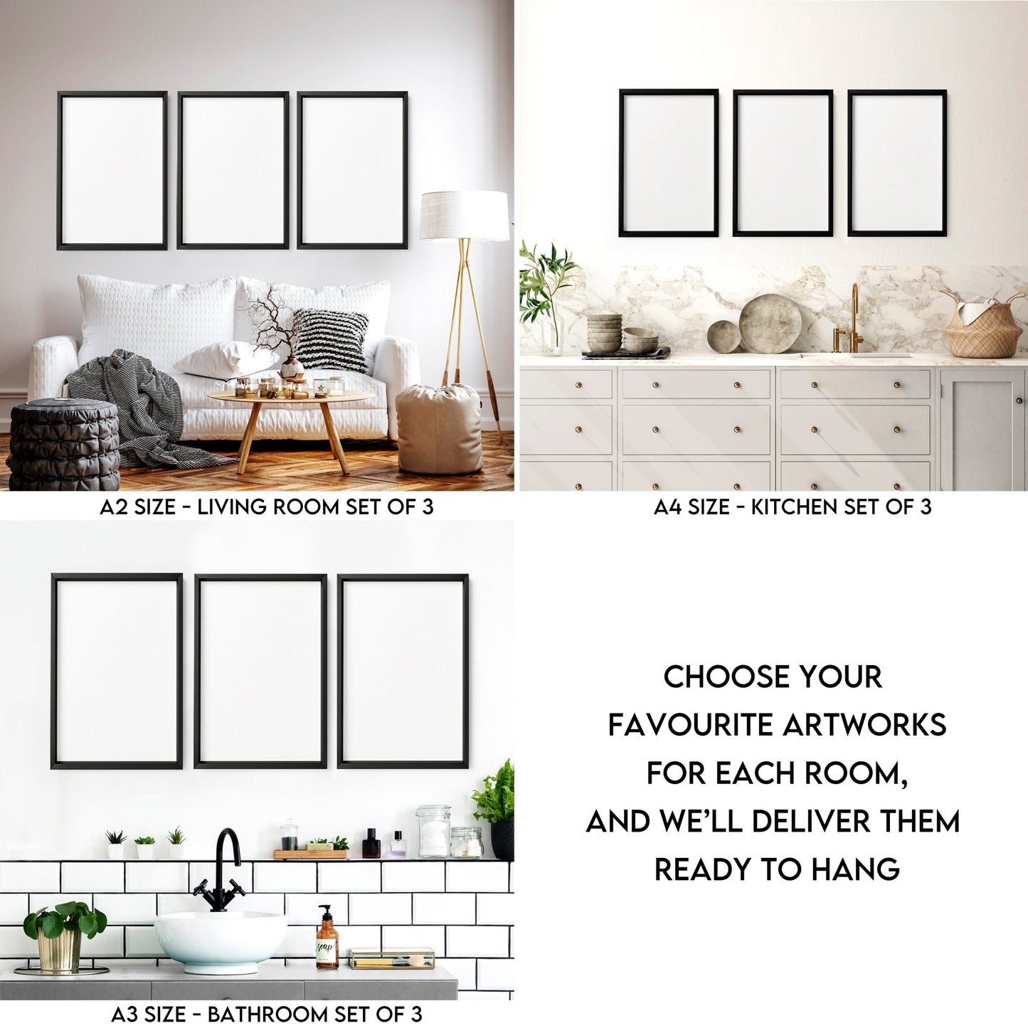 Studio Flat Wall Art Bundle – Compact Style, Big Impact