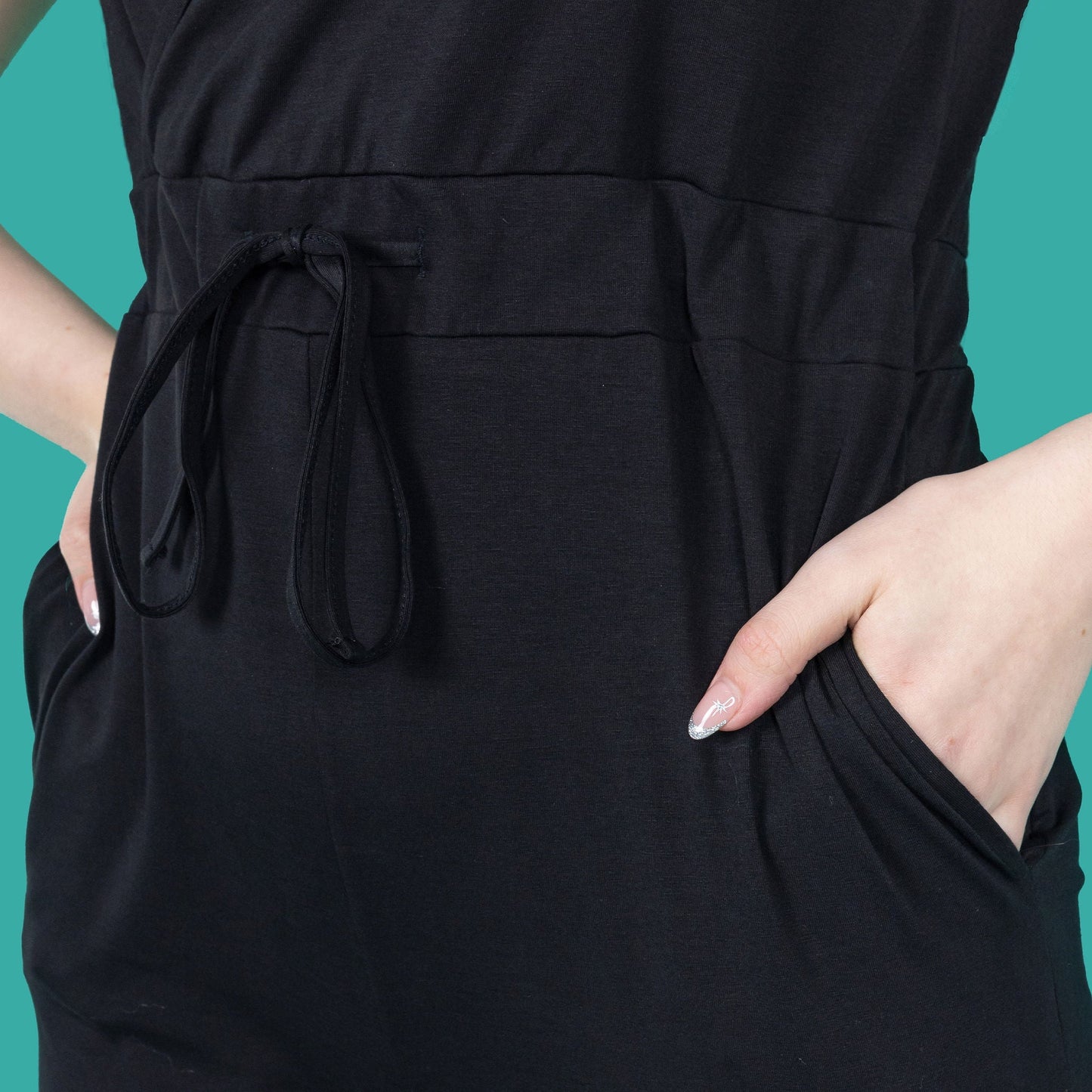 The Breastfeeding Jumpsuit - Classic Cotton Black