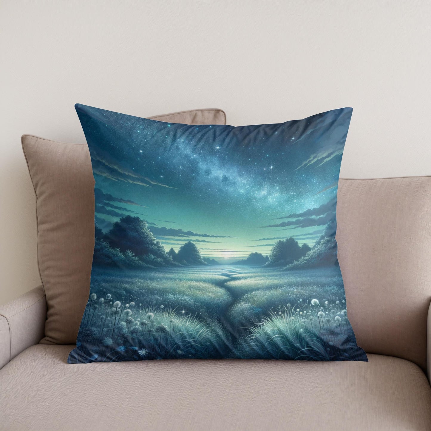 Twilight Meadow Cotton Cushion
