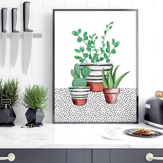 Kitchen prints | set of 2 Succulents wall art prints