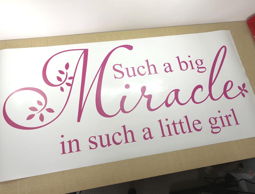 Such a Big Miracle in Such a Little Girl Wall Sticker – Baby Nursery Quote