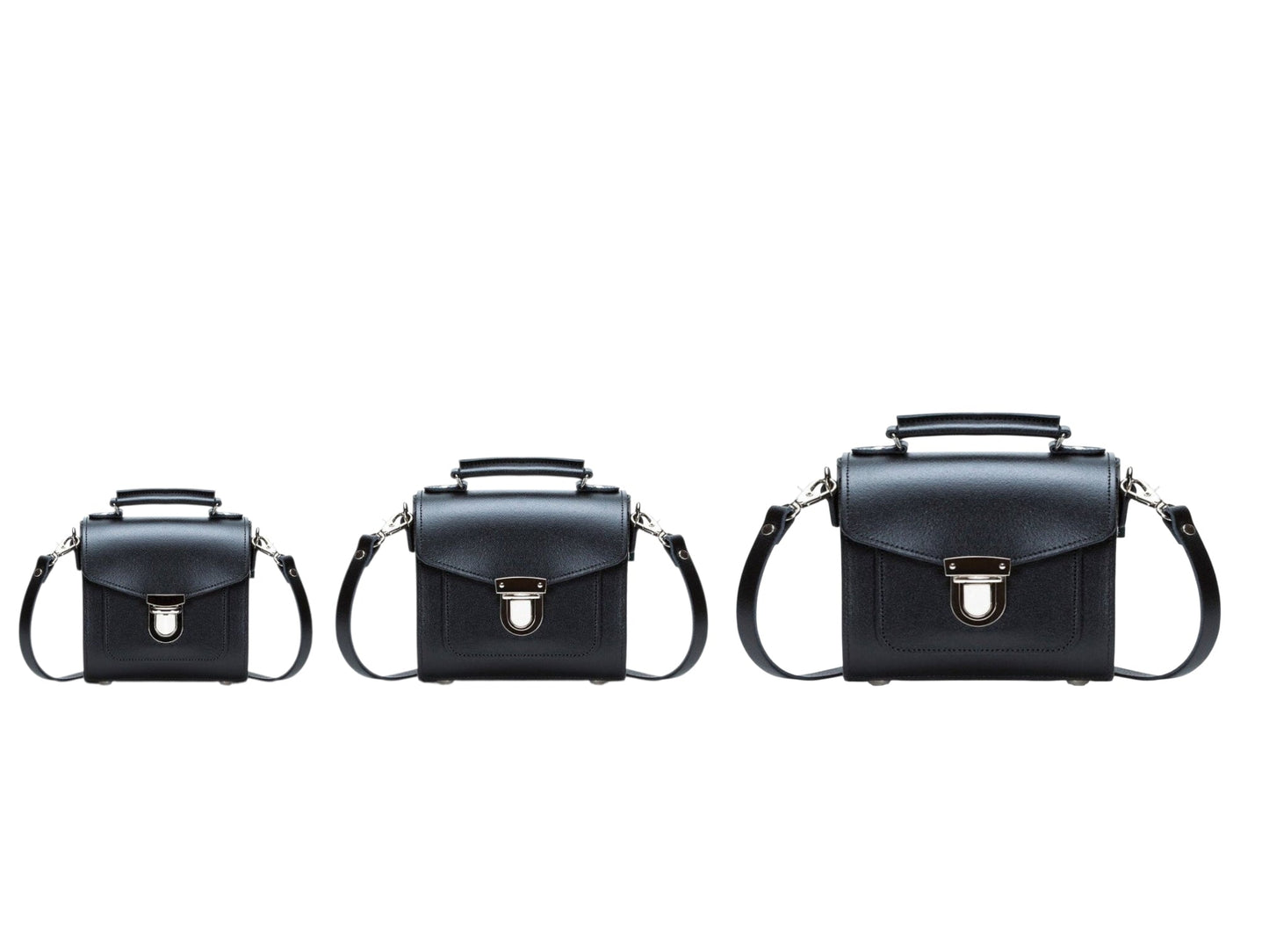 Handmade Leather Sugarcube Handbag - Zebra