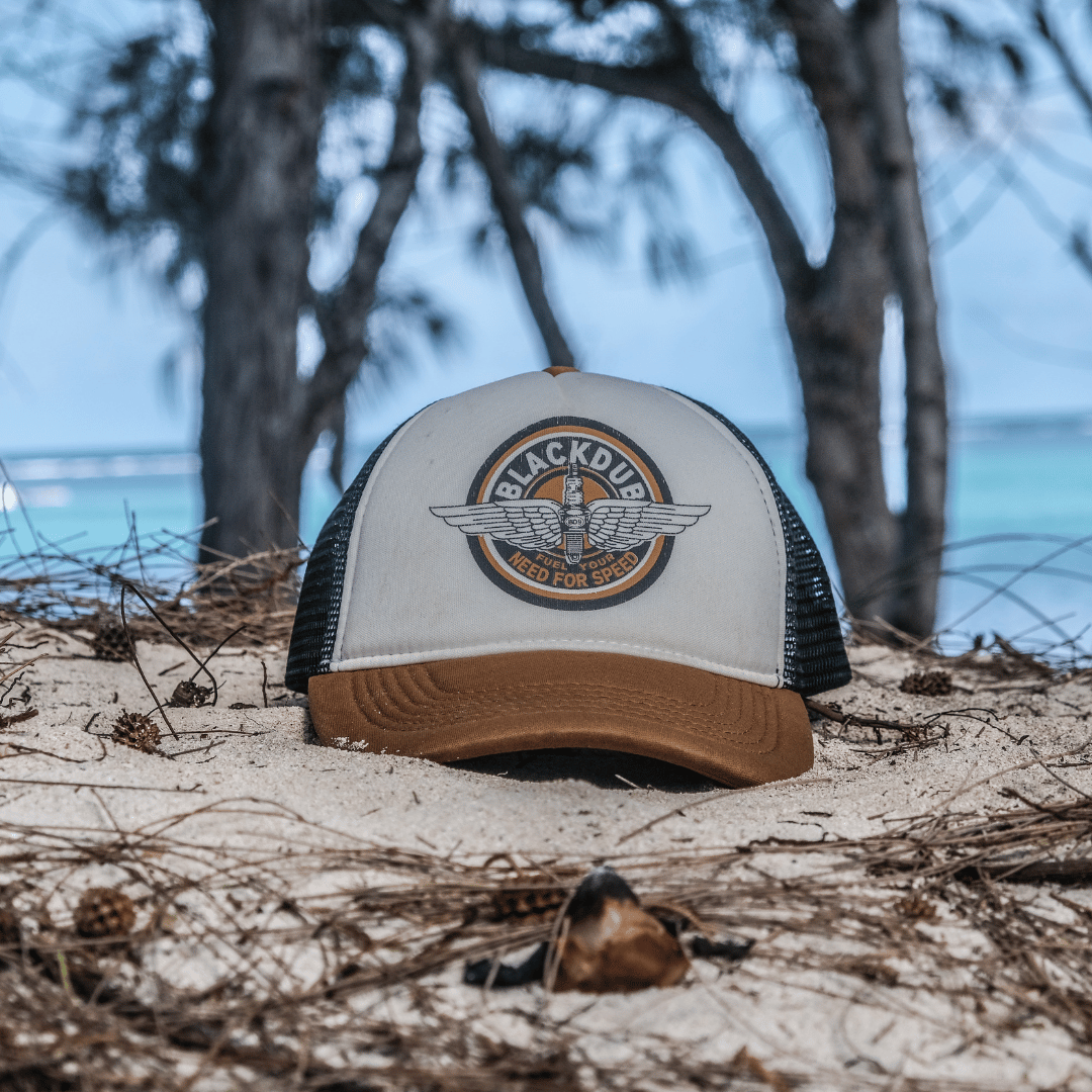 Black Dub Garage Circle Wings Trucker Hat