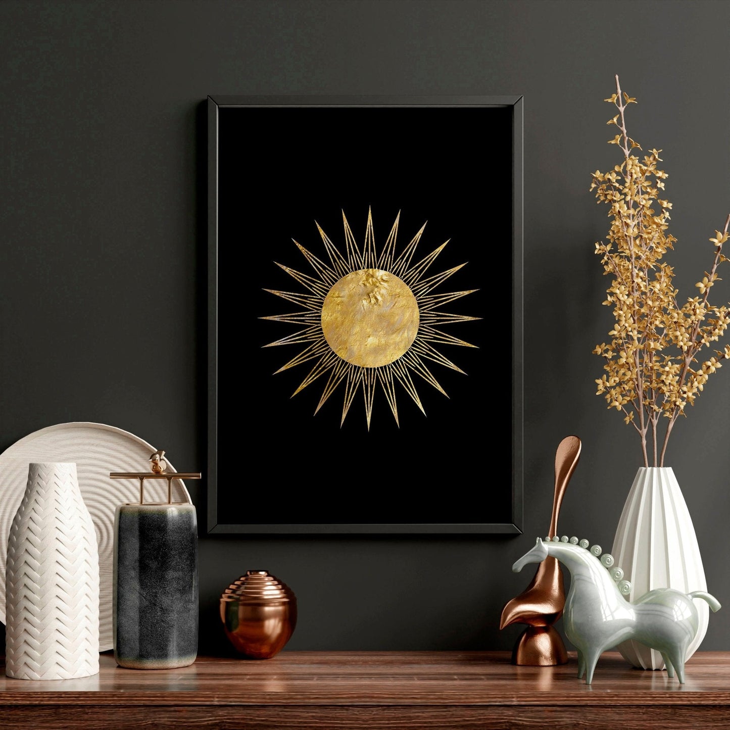 Sun and moon wall art | set of 2 wall art prints