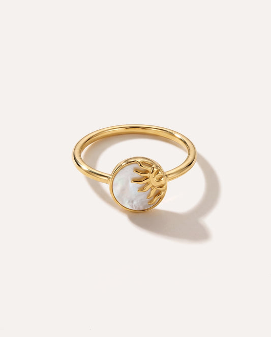 Sun Mother of Pearl Ring