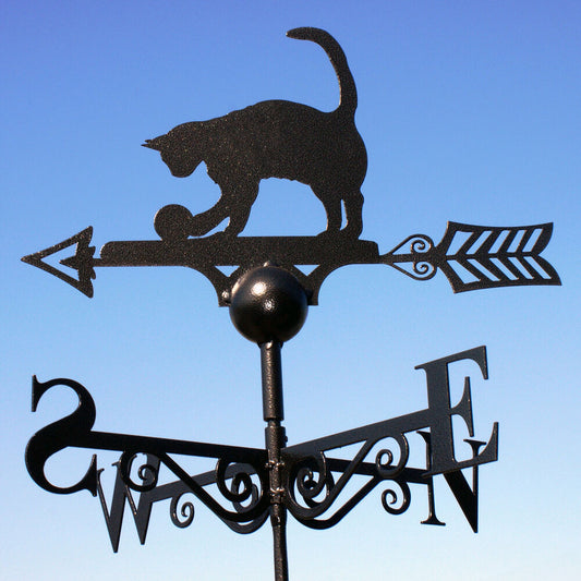 PoppyForge Cat And Ball Weathervane