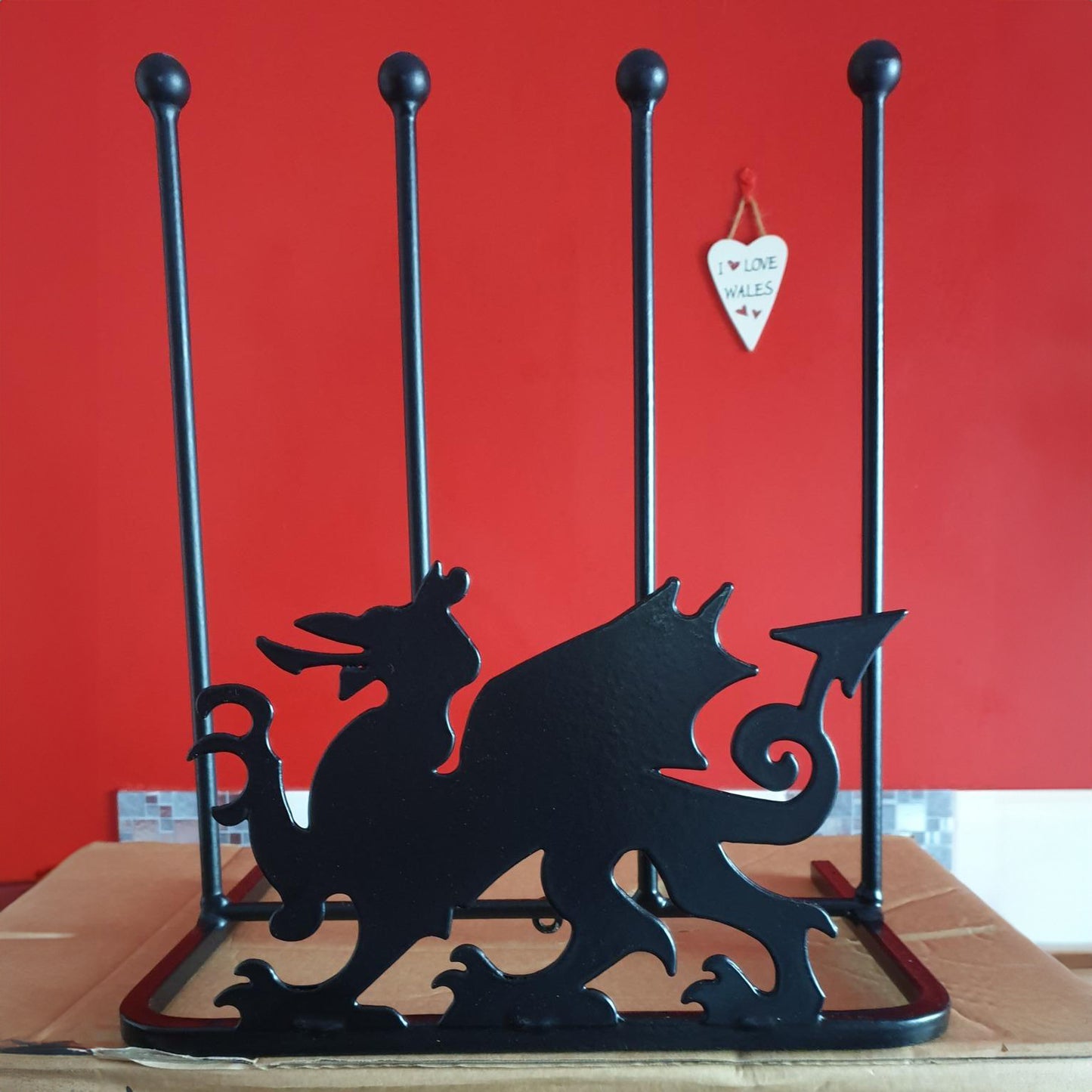 PoppyForge 2 Pair Boot Rack - Welsh Dragon