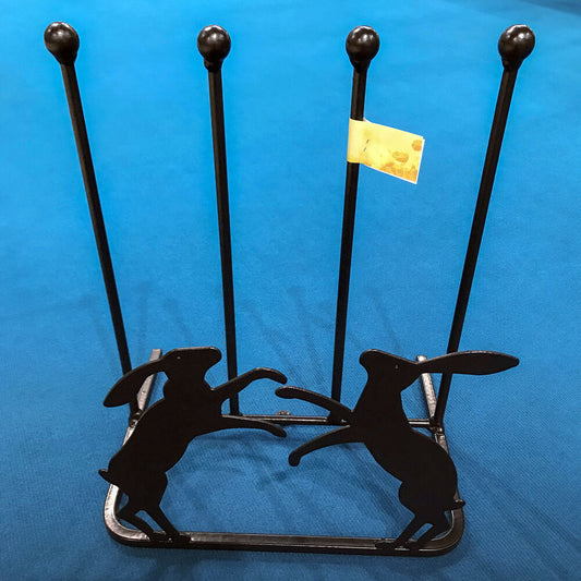 PoppyForge 2 Pair Boot Rack - Boxing Hares