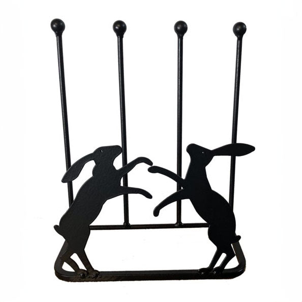 PoppyForge 2 Pair Boot Rack - Boxing Hares