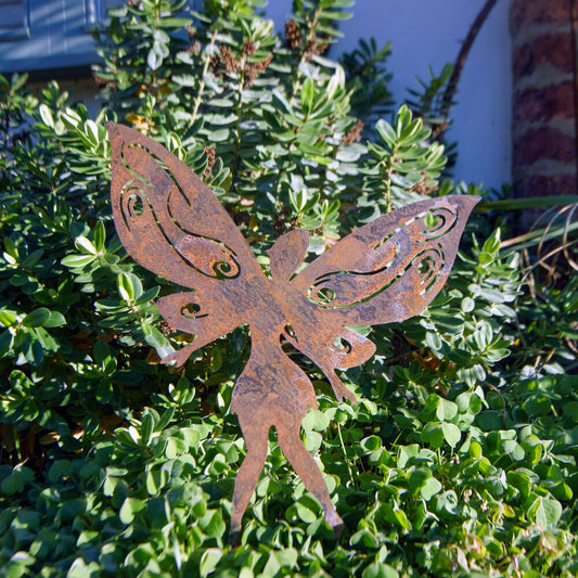 PoppyForge Small Fairys ornament - Bare Metal Ready to Rust