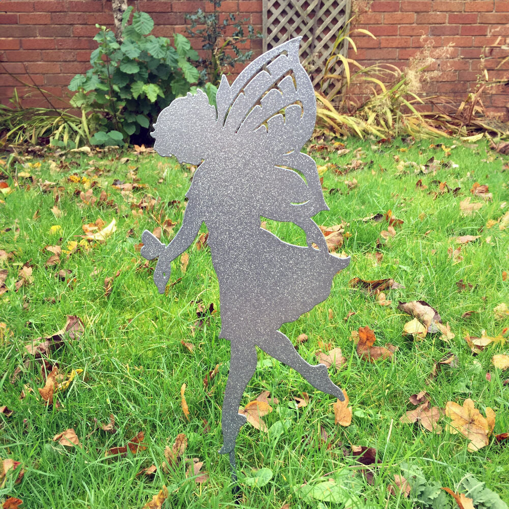 PoppyForge Tiptoe Fairy ornament - Metallic Silver