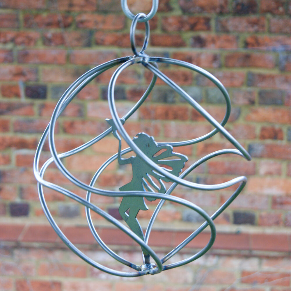 PoppyForge Fairy Catcher With Standing Fairy - Bare Metal Ready to Rust