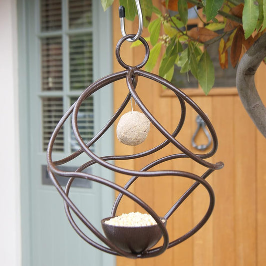 PoppyForge Ball Bird Feeder Brown