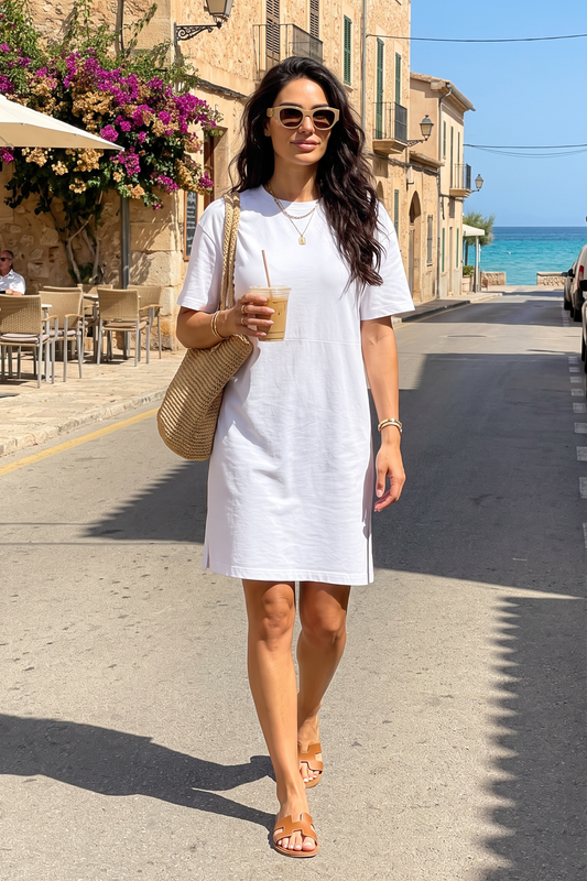 SUNDAZE Organic Cotton Oversized Tshirt Dress