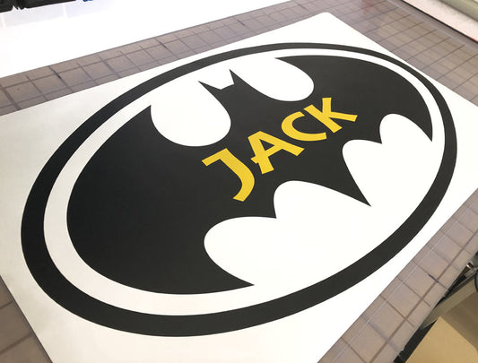 Personalised Batman Superhero Wall Sticker – Custom Name Decal for Kids’ Bedroom